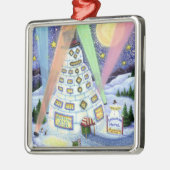 FUNNY SNOWMAN HOTEL, NOORDELIJKE LICHTEN EN PENGUI METALEN ORNAMENT (Links)