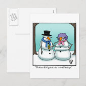 Funny Snowman Humor Holiday Briefkaart (Voorkant / Achterkant)