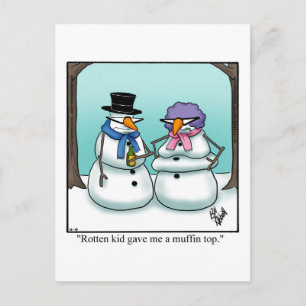 Funny Snowman Humor Holiday Briefkaart