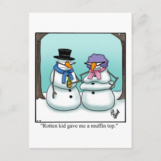 Funny Snowman Humor Holiday Briefkaart (Voorkant)