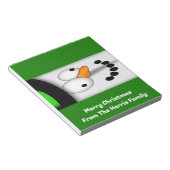 Funny Snowman Kerst Snoep Bar Wrappers Favorieten Notitieblok (Schuin)
