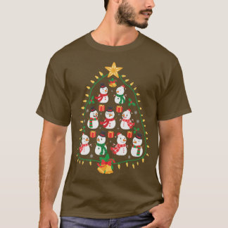 Funny Snowman-kerstboom - Kute Merry-kerst T-shirt