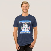 Funny Snowman-kerstboom Tri-Blend Shirt (Voorkant volledig)