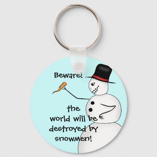 Funny snowman-kerstcomplottheorie sleutelhanger (Voorkant)