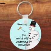 Funny snowman-kerstcomplottheorie sleutelhanger (Voorkant)
