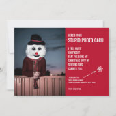 Funny Snowman-kerstkaartje Feestdagenkaart (Voorkant)