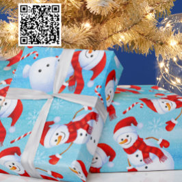 Funny Snowman-kerstpatroon Cadeaupapier