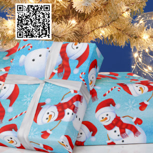 Funny Snowman-kerstpatroon Cadeaupapier