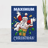 Funny Snowman Maximum Christmas Surprise Cartoon Feestdagen Kaart (Voorkant)