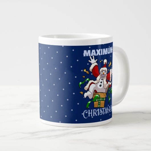 Funny Snowman Maximum Christmas Surprise Cartoon Grote Koffiekop (Voorkant rechts)