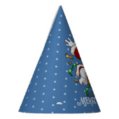 Funny Snowman Merry Christmas Surprise Cartoon Feesthoedjes (Links)