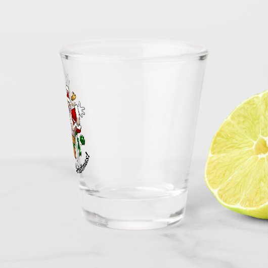 Funny Snowman Merry Christmas Surprise Cartoon Shot Glas (Rechts)