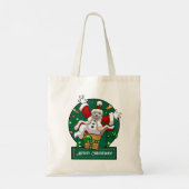 Funny Snowman Merry Christmas Surprise Cartoon Tote Bag (Achterkant)