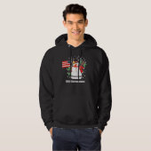 Funny Snowman met de Amerikaanse vlag Kerstman Hoodie (Voorkant volledig)