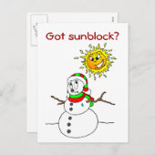 Funny Snowman met Kerstmis Jokes Feestdagenkaart (Voorkant / Achterkant)