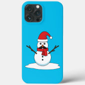 Funny Snowman met Mustache en Carrot Case-Mate iPhone Case (Achterkant)