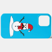 Funny Snowman met Mustache en Carrot Case-Mate iPhone Case (Achterkant (horizontaal))