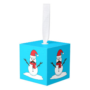 Funny Snowman met Mustache en Carrot Decoratie
