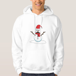 Funny Snowman met Mustache en Carrot Hoodie