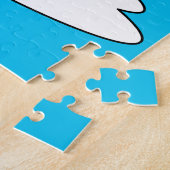 Funny Snowman met Mustache en Carrot Legpuzzel (Zijkant)