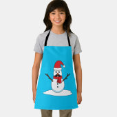 Funny Snowman met Mustache en Carrot Schort (Insitu)