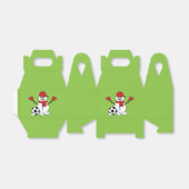 Funny Snowman met Voetbal Bedankdoosjes (Uitgevouwen)