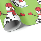 Funny Snowman met Voetbal Cadeaupapier (Rol Hoek)