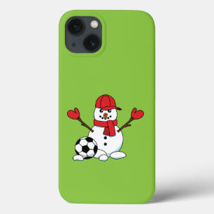 Funny Snowman met Voetbal Case-Mate iPhone Case