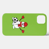 Funny Snowman met Voetbal Case-Mate iPhone Case (Achterkant (horizontaal))