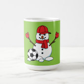 Funny Snowman met Voetbal Koffiemok (Center)