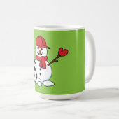 Funny Snowman met Voetbal Koffiemok (Voorkant rechts)