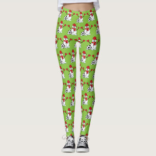 Funny Snowman met Voetbal Leggings