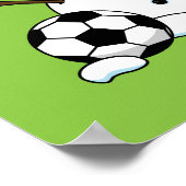 Funny Snowman met Voetbal Poster (Hoek)