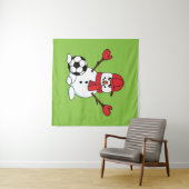 Funny Snowman met Voetbal Wandkleed (In Situ (horizontaal))