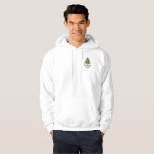 Funny Snowman Mitten Gift Text op White Hoodie (Voorkant volledig)