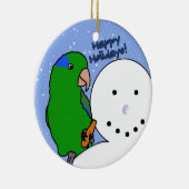 Funny Snowman Parrotlet Ornament (Rechts)