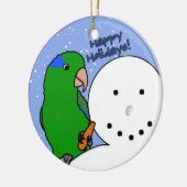 Funny Snowman Parrotlet Ornament (Links)