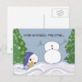 Funny Snowman Scene Feestdagenkaart (Voorkant / Achterkant)
