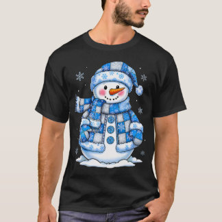 Funny Snowman Snowflake Merry Christmas Xmas Famil T-shirt