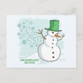 Funny Snowman Snowflakes Briefkaart (Voorkant)