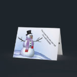 Funny Snowman Teen Winter Card Feestdagen Kaart<br><div class="desc">Snowman met woorden gezegde je weet hoe je kan zeggen dat het koud is buiten als je kind zijn broek opzuigt en een grappige winterkaart maakt.</div>