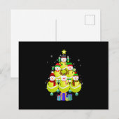 Funny Snowman Tennis - kerstboomversiering Aankondigingskaart (Voorkant / Achterkant)