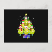 Funny Snowman Tennis - kerstboomversiering Aankondigingskaart (Voorkant)