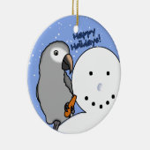 Funny Snowman Timneh African Gray Ornament (Rechts)