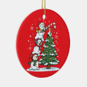 Funny Snowman Tree Decorating Ornament (Rechts)