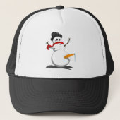 Funny Snowman Trucker Pet (Voorkant)
