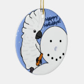 Funny Snowman Umbrella Cockato Ornament (Rechts)