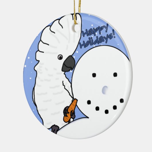 Funny Snowman Umbrella Cockato Ornament (Links)