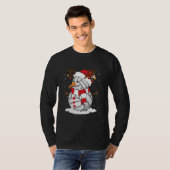 Funny Snowman Volleyball Kerstmis Pajama Santa T-shirt (Voorkant volledig)