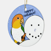 Funny Snowman White Bellied Caique Ornament (Links)